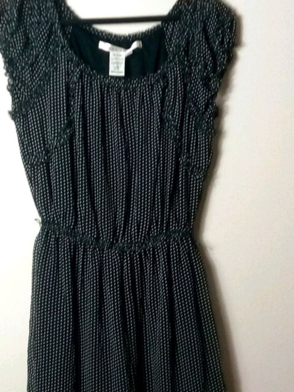 Max Studio M Black White Polka Dot Dress